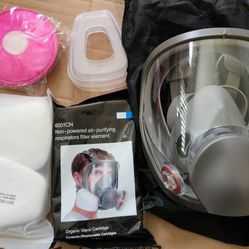 Brand New Full Face Respirator Mask Paint/Dust/Welding Shield w Filters