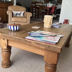 Wood coffee table