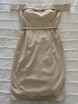 S/M Champagne Dress W/belt 