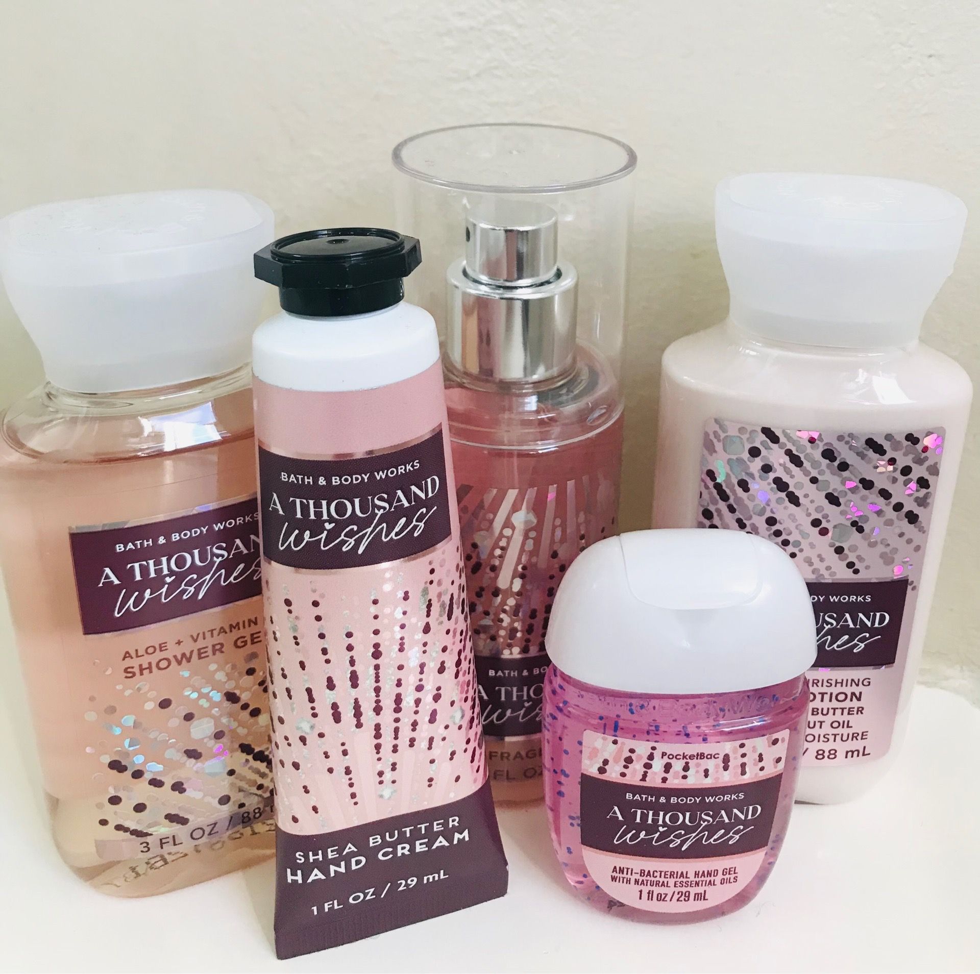 Best seller! BATH & BODY WORKS💕🎀✨A THOUSAND WISHES✨🎀💕5pc Mini set