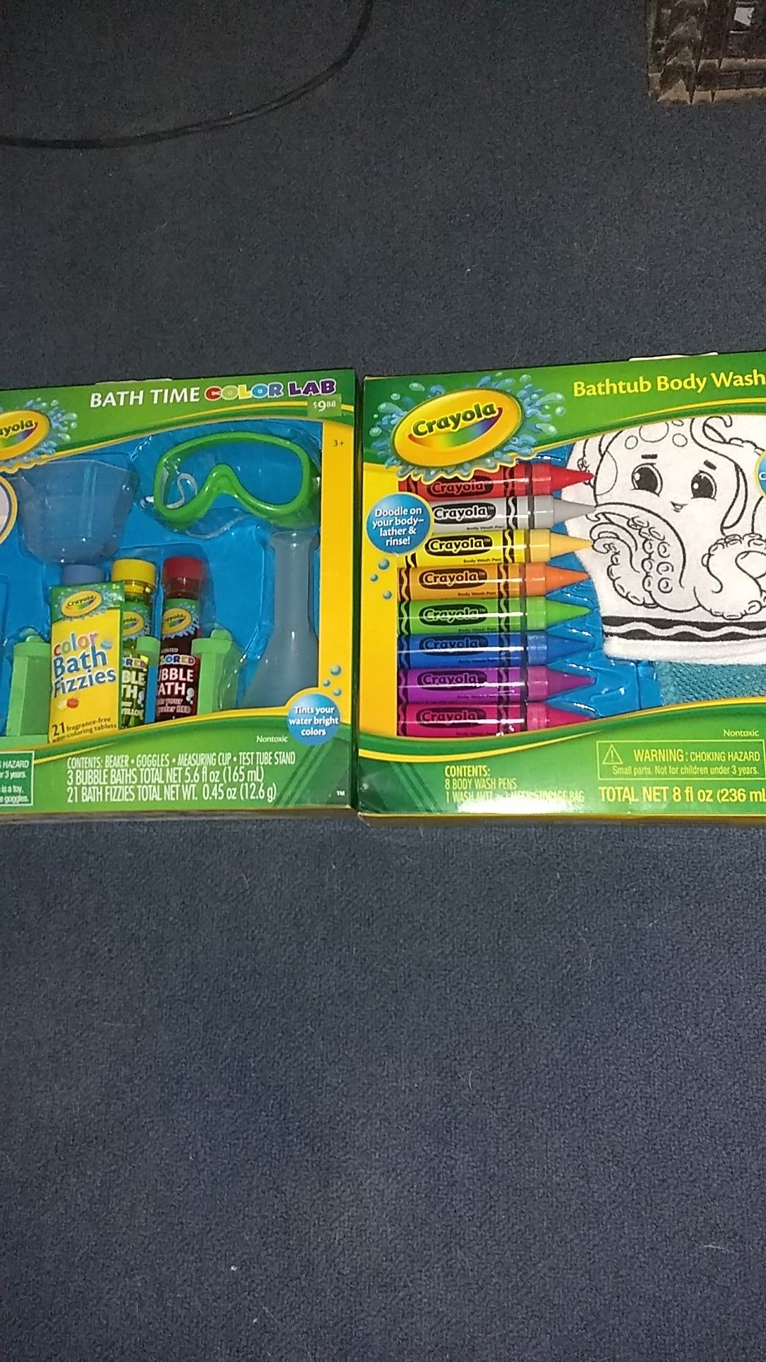 Crayola color lab soap and bath toy set!