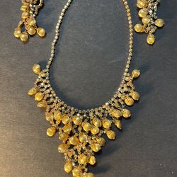 Antique necklace and earrings