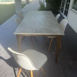 Outdoor marble table