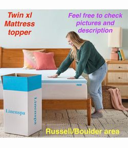 Linenspa 2 Inch Gel Memory Foam Mattress Topper, Twin XL. Russell/Boulder area