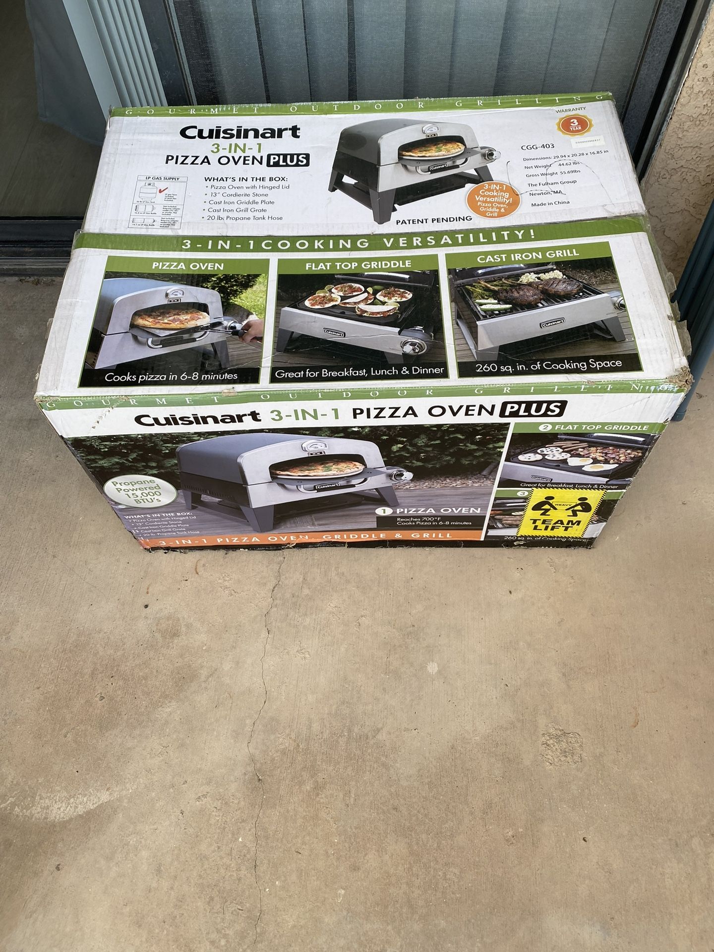 CUISINART 3in1 Pizza Oven Plus