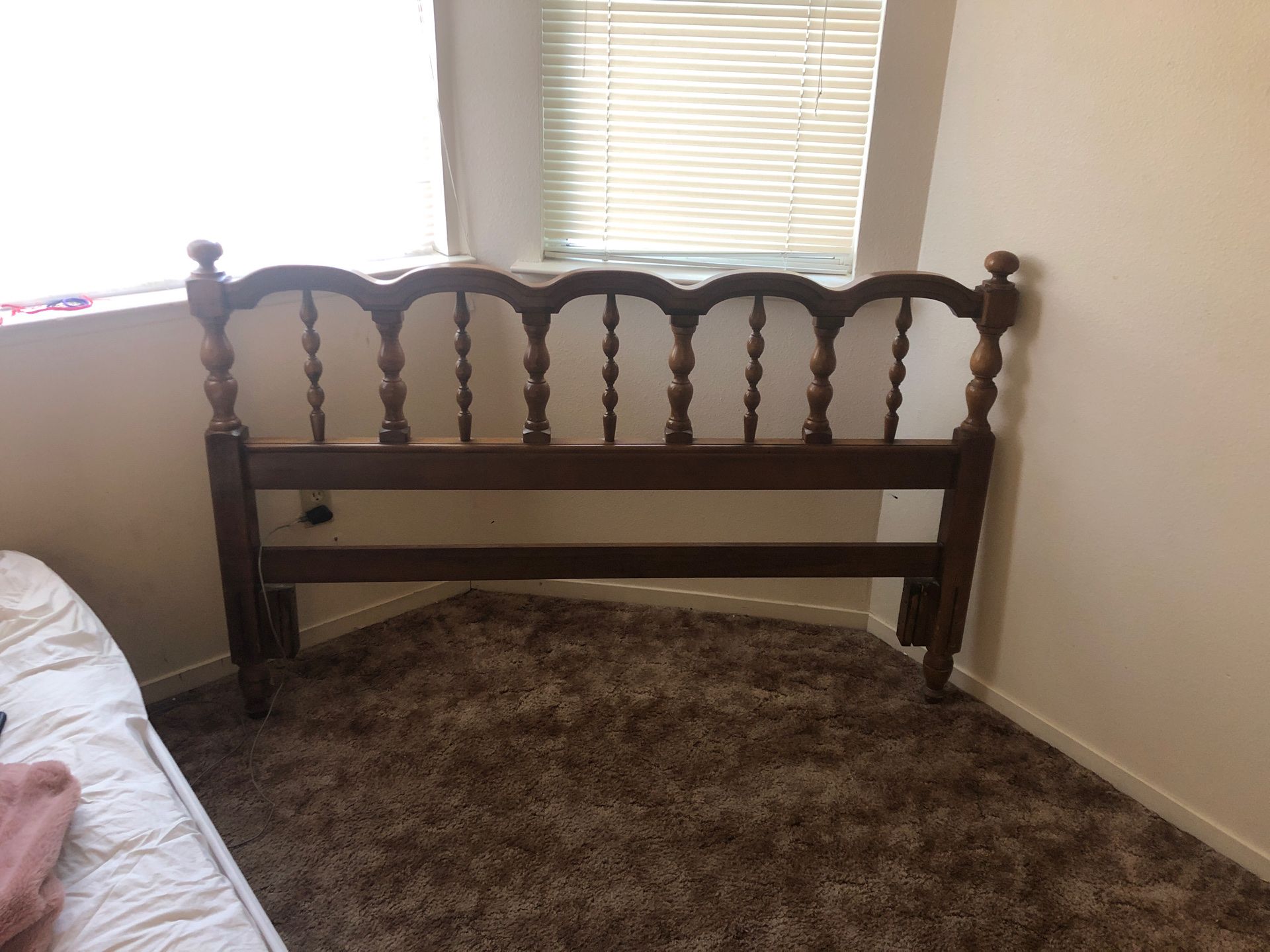 Bed frame with head board