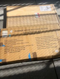 Rubber Wood Butcher Block Countertop 4FT