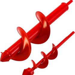 Garden Auger Drill Bit for Planting - 2 PCS, Bulb Planter Tool & Post Hole Digger, Spiral Drill Bit