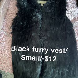 Small Black fur Vest 