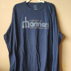  Harwich Mariners  Cape Cod Baseball League Long Sleeve  T Tee Shirt Top Mens Size XX L Extra Large 2X 
