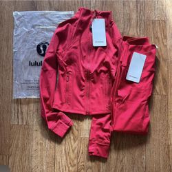 Red/hot Pink Lululemon Set Size 2,4