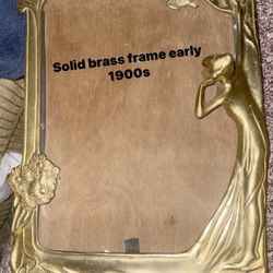 Art Nouveau style brass frame