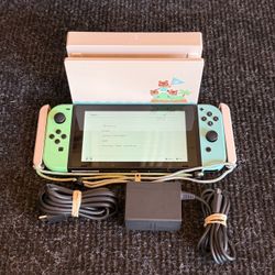 Nintendo Switch Console Animal Crossing Edition with Dock, Cables & Case