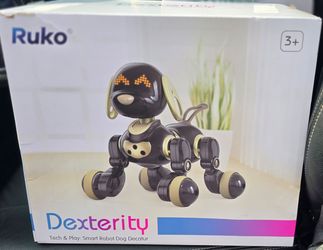 Ruko 18011 Robot Dog Toy, Smart Interactive Puppy with 30+ LED Faces, Remote & Gesture Control, Prog