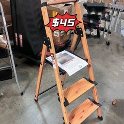 ❤️$45❤️ Delxo Portable Collapsible Lightweight Alloy Steel Mini Stool Stepladder with Anti Slip Carry Hand Grip and Wide Pedal for Indoor Use  Pick up