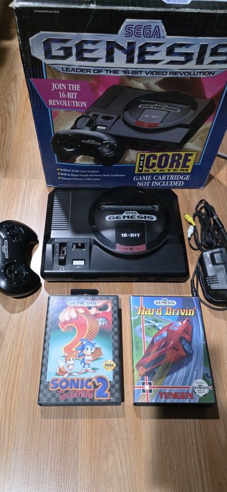 Sega Genesis In Box + Games