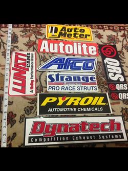 Lot of 8 Stickers Decals, New old Stock