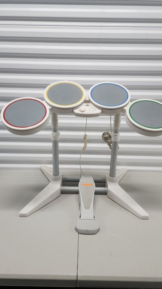 Nintendo Wii Rock Band Drum Set Bundle Wired Drums w/o Sticks