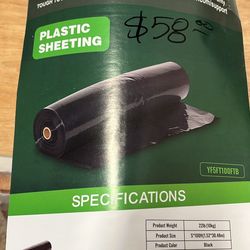 SVOPES 10 Mil Plastic Sheeting 5 ft. x 100 ft. Heavy Duty Roll, Polyethylene Tarp, Vapor Barrier for Crawl Space, Multi-Purpose