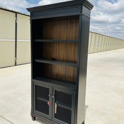 New Bookcase With Cabinet Doors 