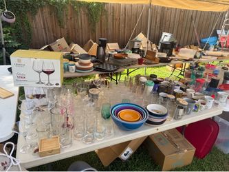6 Full Tables of Kitchen Stuff