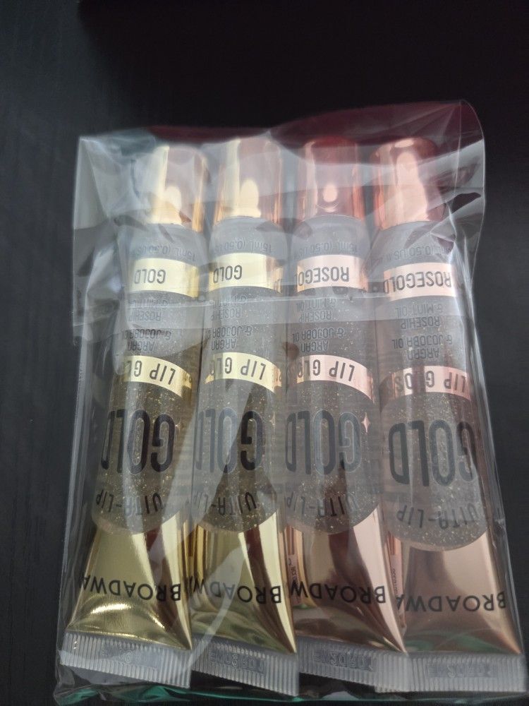 4 PcsBroadway Vita-Lip Clear Lip Gloss   Nourishing Long Lasting High Shine Glossy