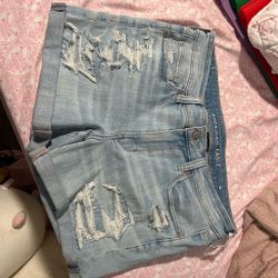 American eagle denim shorts, light blue, 12