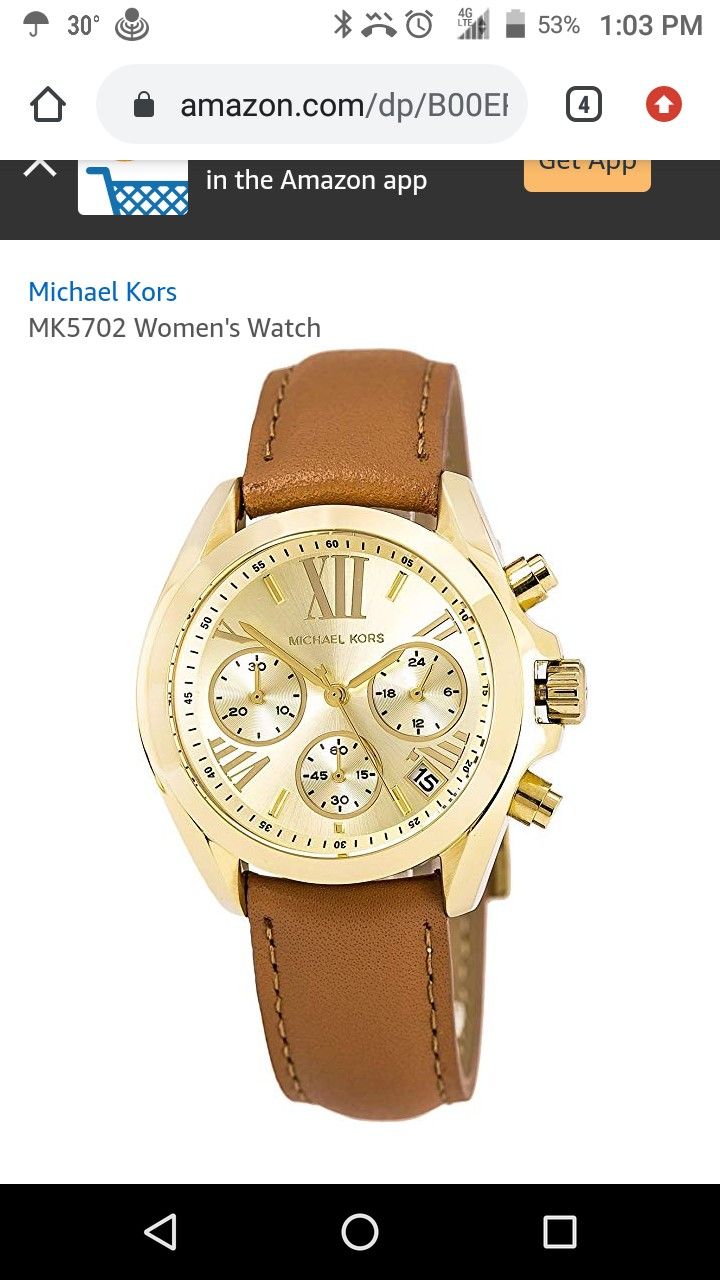 Michael kors ladies leather watch hotsell