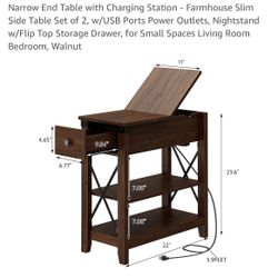 New  A set of Matching End Tables Or Night Stands 