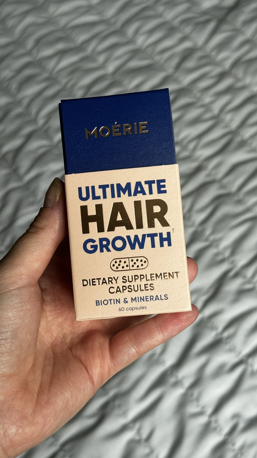 Moerie Hair Growth Supplement - Vitamins for Women's Thicker Hair Growth, 60 Pills, 1 Month Supply