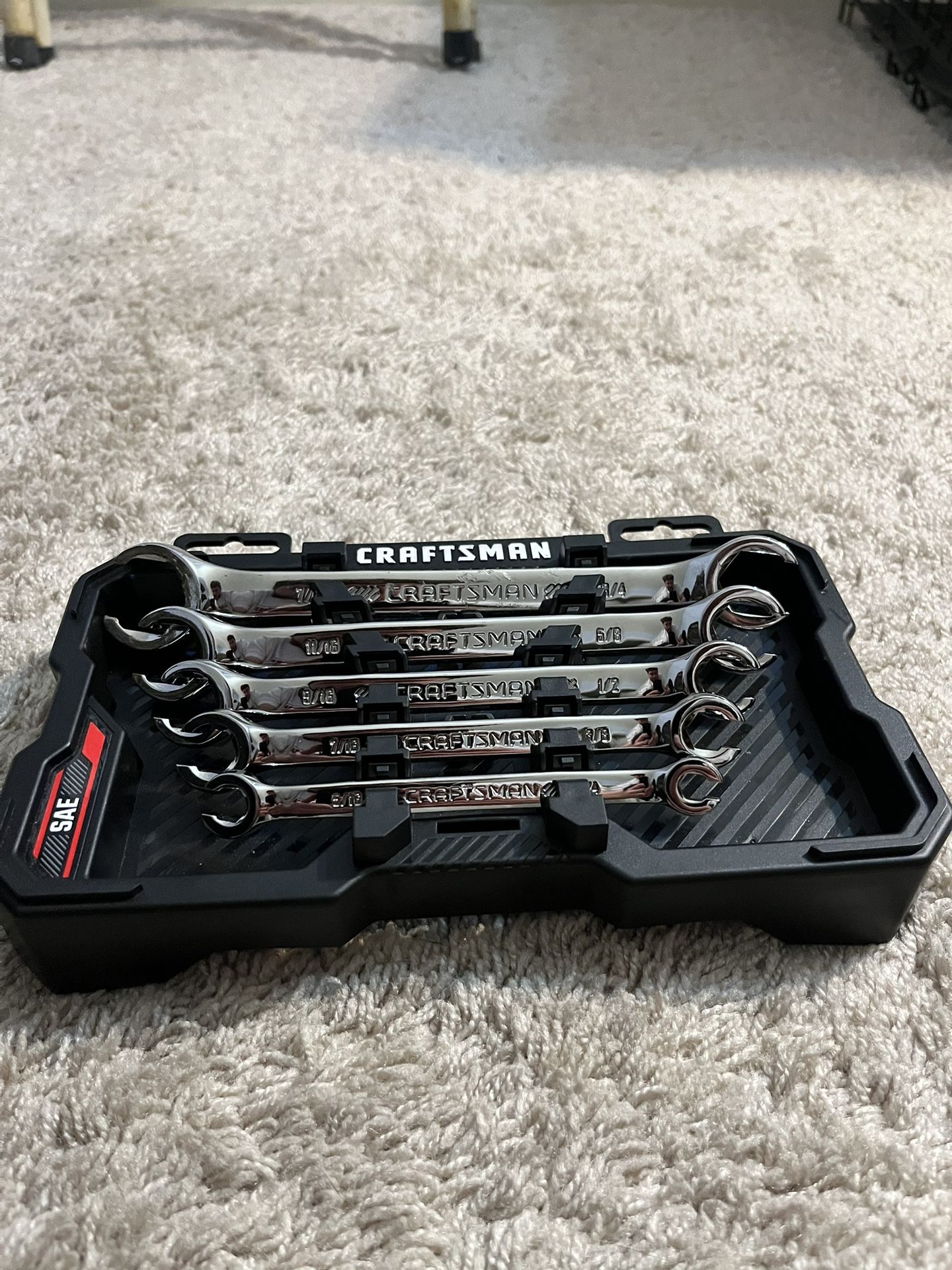 CRAFTSMAN 5 Pc. SAE Full Polish Flare Nut Wrench Set