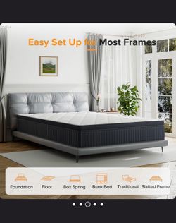 Queen Mattress  12” Gel Memory Foam Hybrid