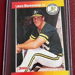1989 Donruss Lance Blankenship Rookie Oakland Athletics #621 RJS