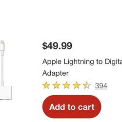 Apple Brand Lighting To VGA Adaptor