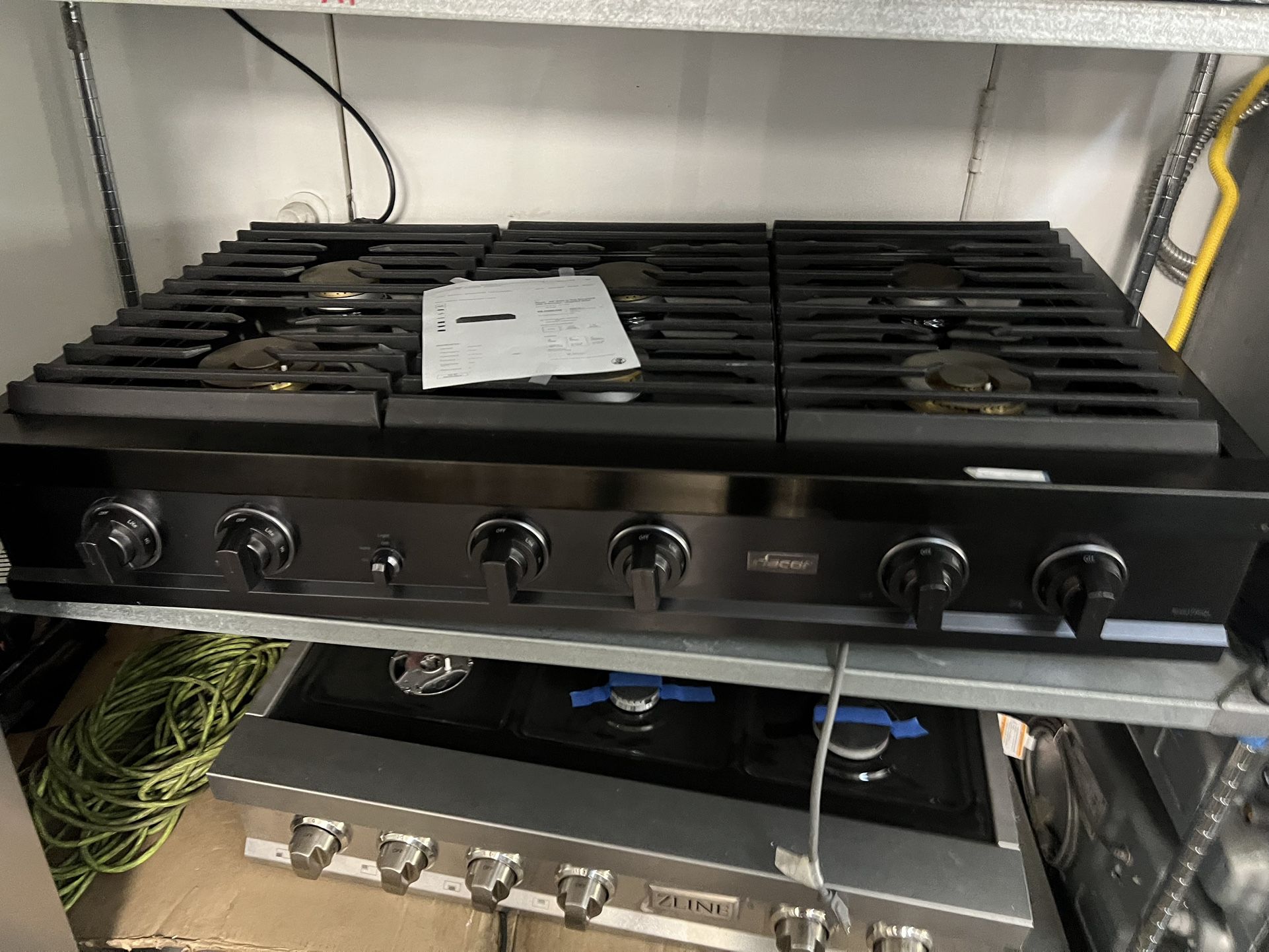 Dacor 48” Gas Range Top Black Stainless Steel
