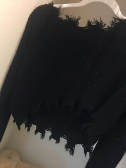 Long Sleeve Black Crop Top