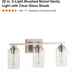 3 Light Brushed Nickel Vanity Light