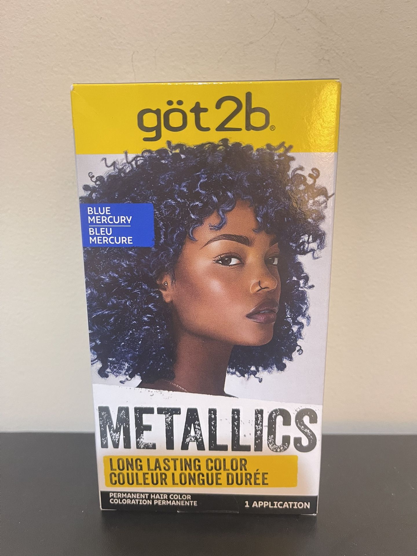 Schwarzkopf Got2b Metallics Permanent Hair Color, M67 Blue Mercury, 1 Application