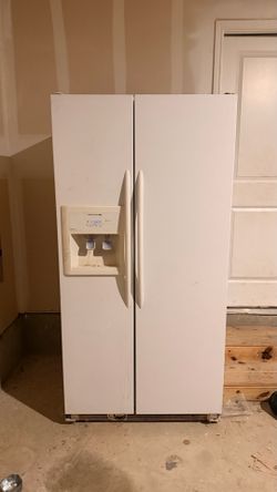 White double door fridge