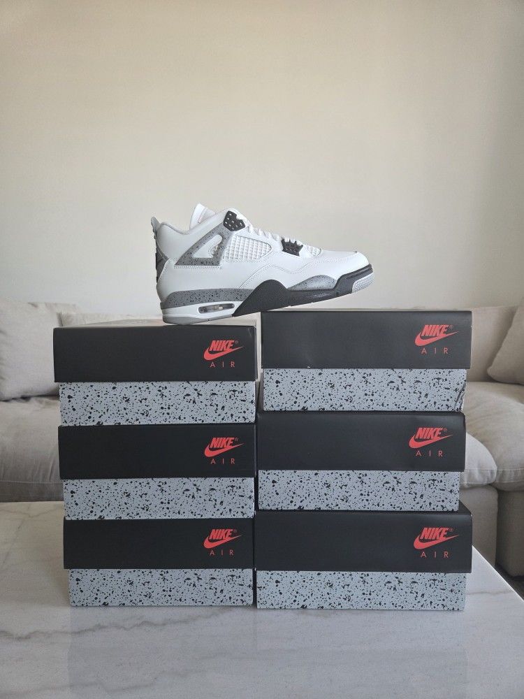 Jordan 4- White Cement