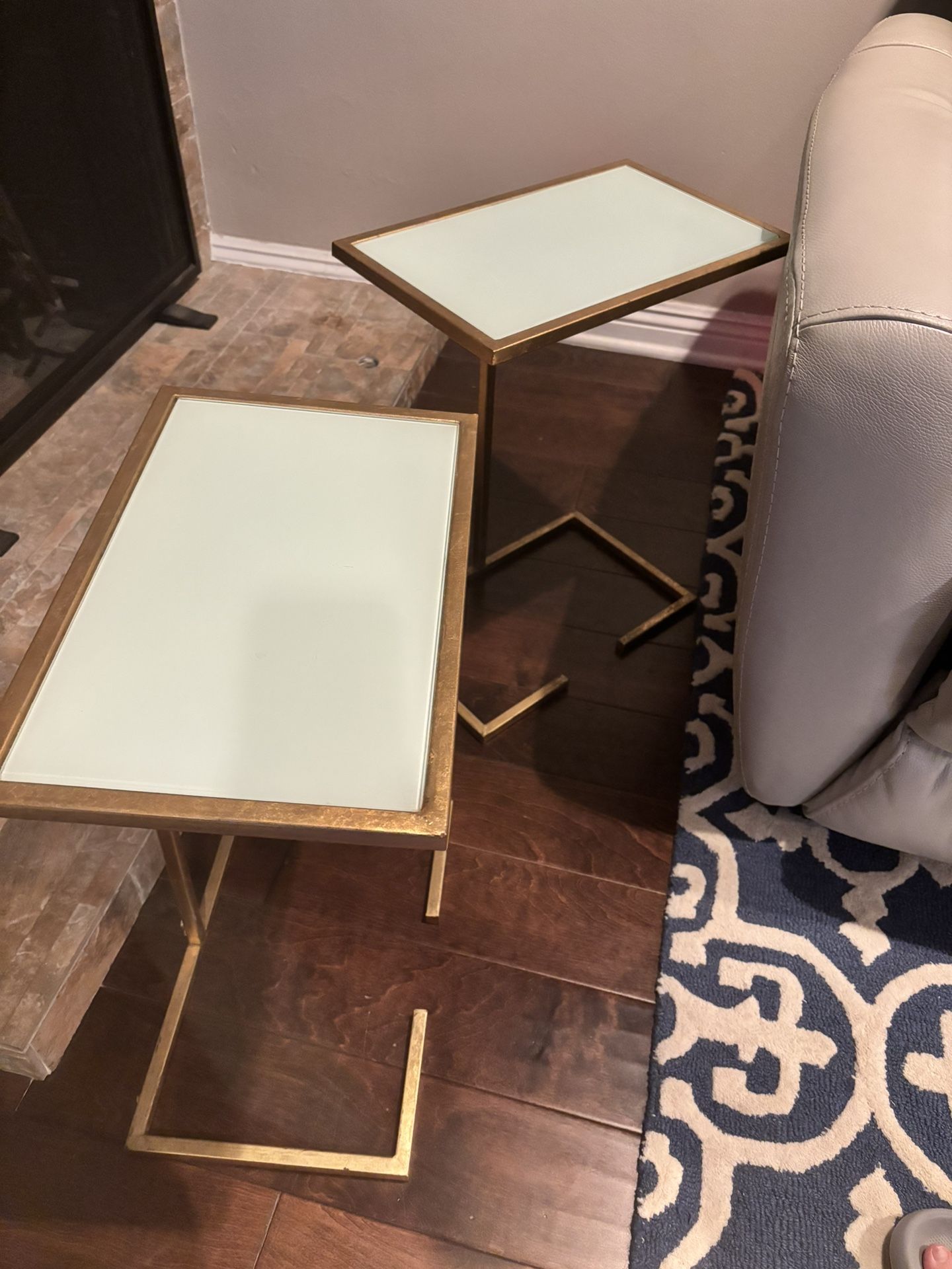 2 Safavieh Gold End Tables