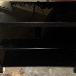 Black Glass Tv Stand 