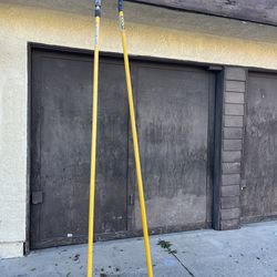 Extension poles for rolling