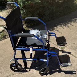 Medline ultralight transport chair - 17” Narrow for narrow doorways