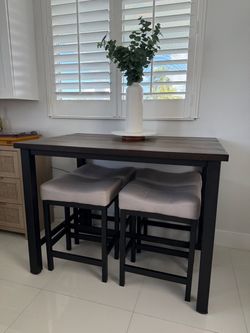 High Top Dining Table + 4 Stools – $299 OBO
