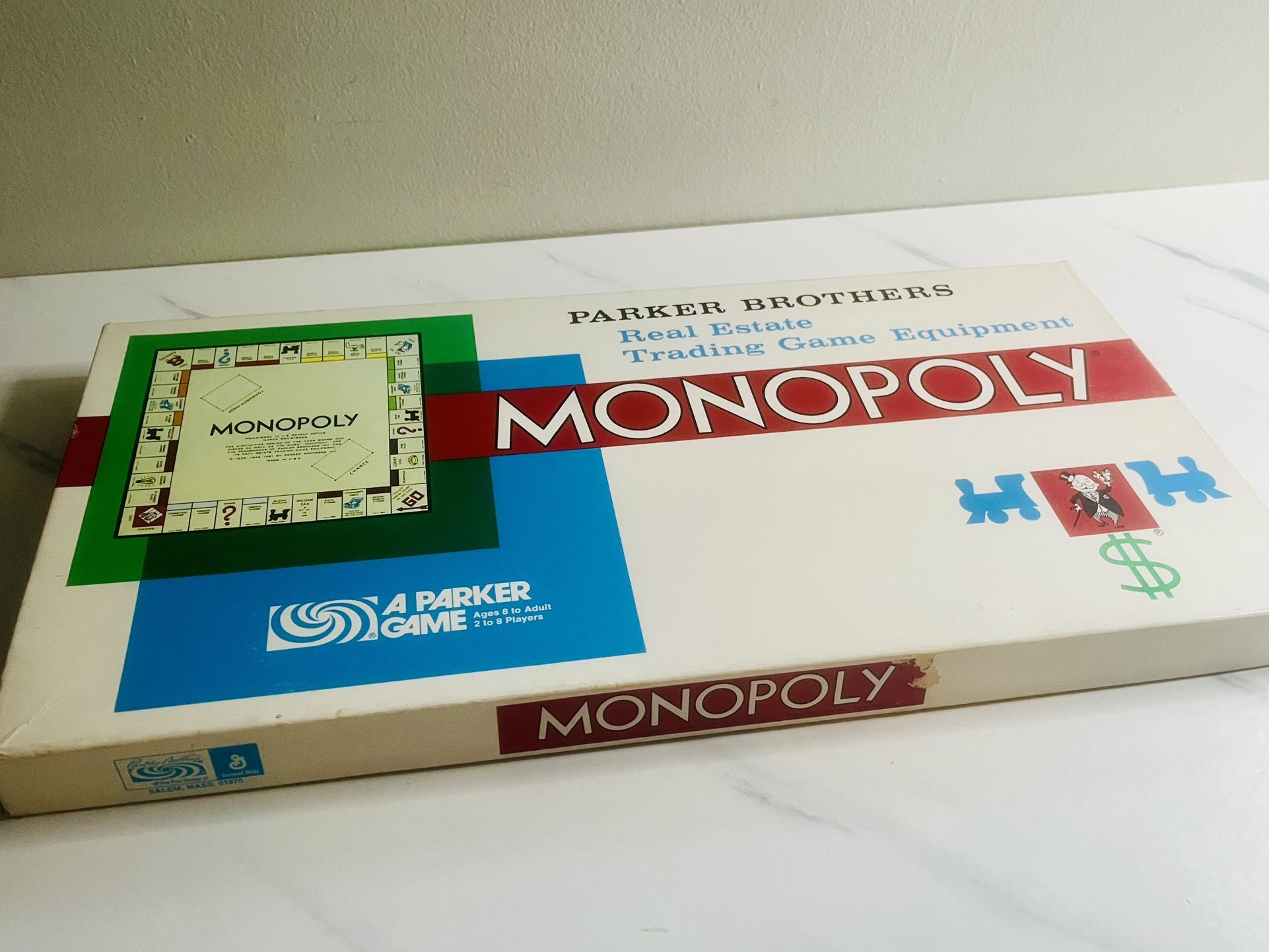 Monopoly Game Vintage 1961 Board & Game Cards Parker Brothers