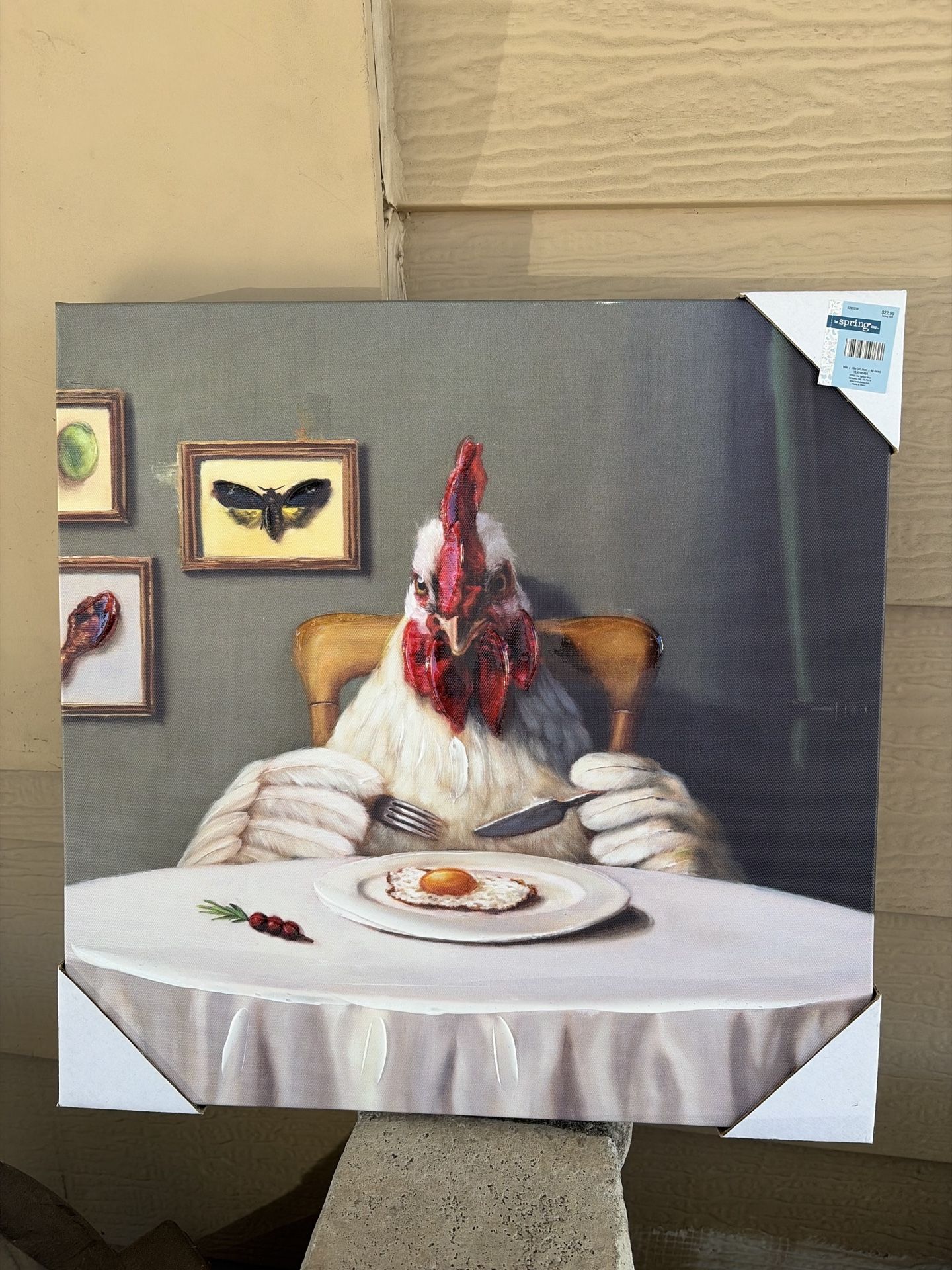 Hobby LOBBY Chicken Eating Egg 