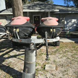 Double Trailer With 2 Honda AQUATRAX TURBO JET SKI