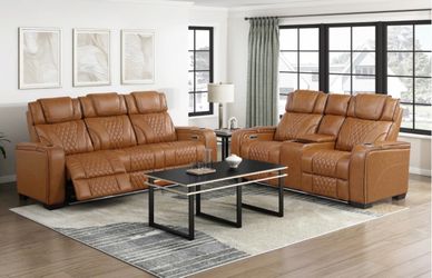 LUXURIOUS LEATHER RECLINER SET:):):):)