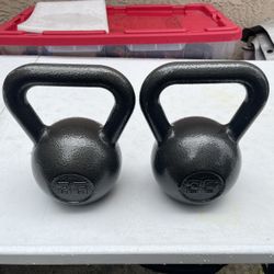 Athletic Works 35lb Kettlebell, Casting Iron, Durable Black